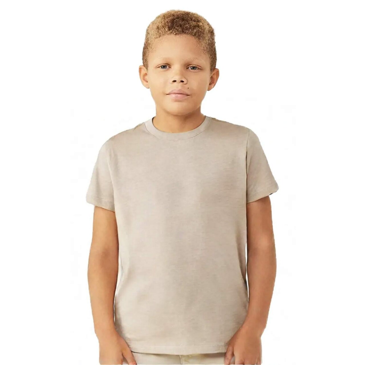 BELLA + CANVAS Youth CVC Jersey Crewneck Short Sleeve T-Shirt – Cotton Blend Tee for Everyday Wear